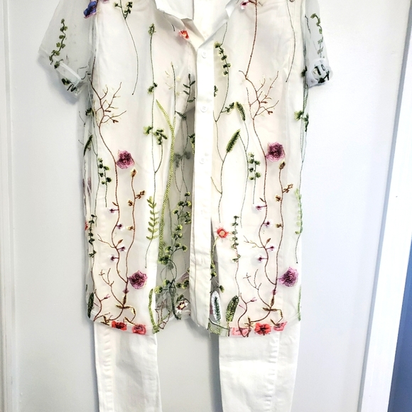 Incerun transparent floral shirt - Picture 6 of 7